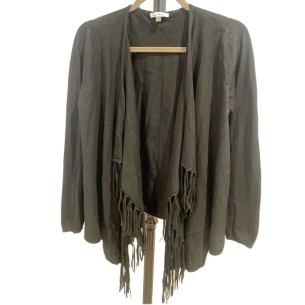 Vila Milano black fringe sweater - sz M